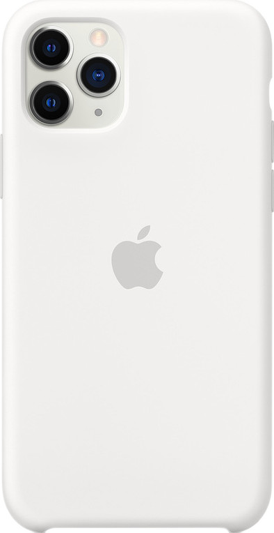 Apple iPhone 11 Pro Max Silicone Back Cover Wit is nooit meer leverbaar