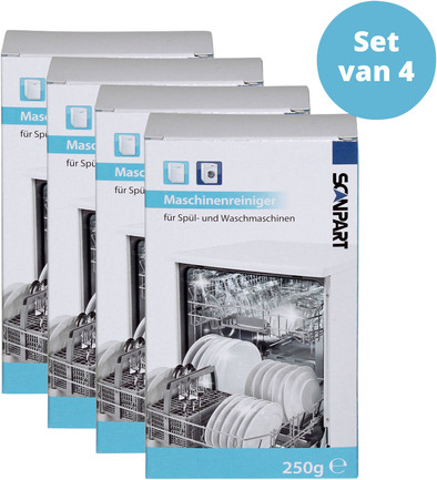 Scanpart Vaatwasser en Wasmachine Reiniger 4 stuks is nooit meer leverbaar
