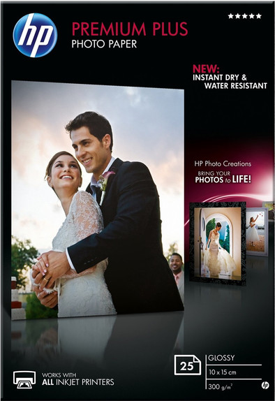 HP Premium Glossy Foto Papier 25 Vel (10 x 15) is nooit meer leverbaar