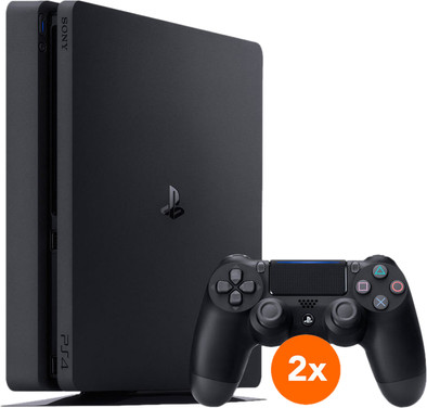 Sony PlayStation 4 Slim 1 TB +  2 Dualshock Controllers is nooit meer leverbaar