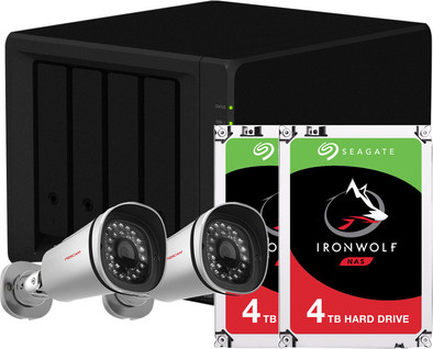 Surveillance pakket voor buiten - Synology DS918+ met 8TB is nooit meer leverbaar