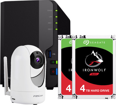 Surveillance pakket voor binnen - Synology DS218+ met 8TB is nooit meer leverbaar