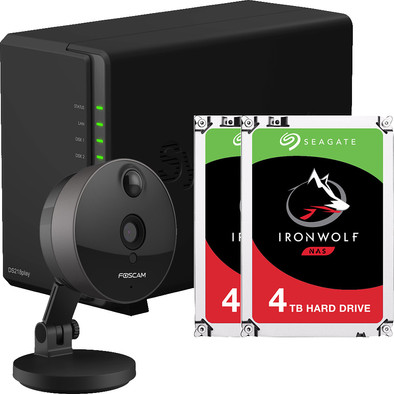 Surveillance pakket voor binnen - Synology DS218play met 8TB is nooit meer leverbaar