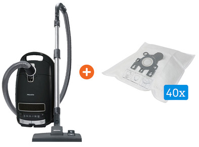 Miele Complete C3 PowerLine Zwart + Veripart stofzuigerzakken voor Miele Complete is nooit meer leverbaar