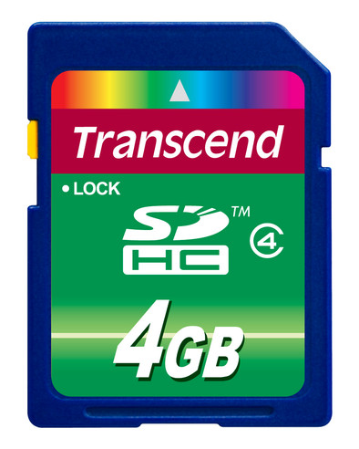 Transcend SDHC 4 GB Class 4 is nooit meer leverbaar