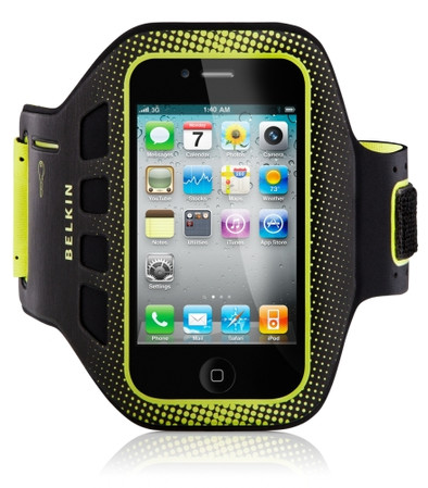 Belkin EasyFit Sport Armband Apple iPhone 4 / 4S Zwart/Groen is nooit meer leverbaar