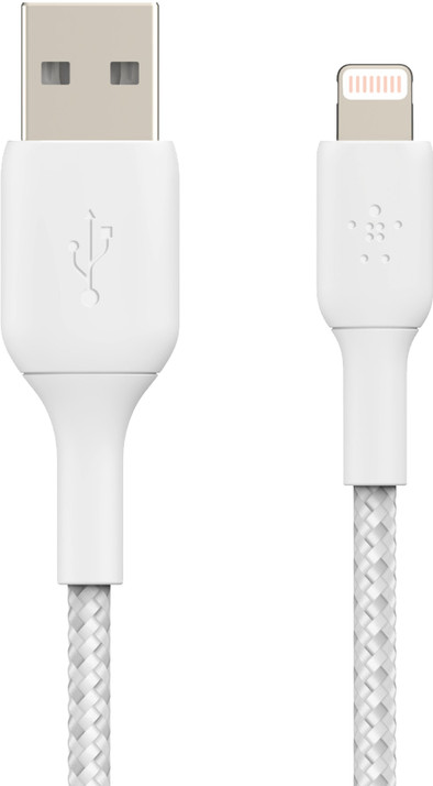 Belkin Usb A naar Lightning Kabel 1m Nylon Wit is nooit meer leverbaar