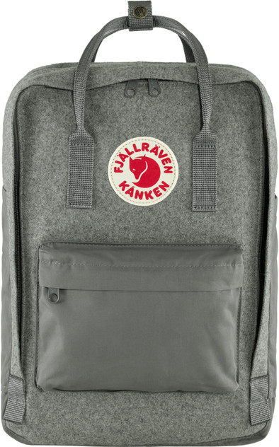 Fjällräven Kånken Re-Wool 15" Granite Grey 18L is nooit meer leverbaar