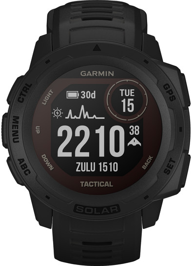 Garmin Instinct Solar Tactical Zwart is nooit meer leverbaar