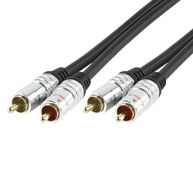 HQ 2 x tulp naar 2 x tulp audiokabel 2,5 is nooit meer leverbaar