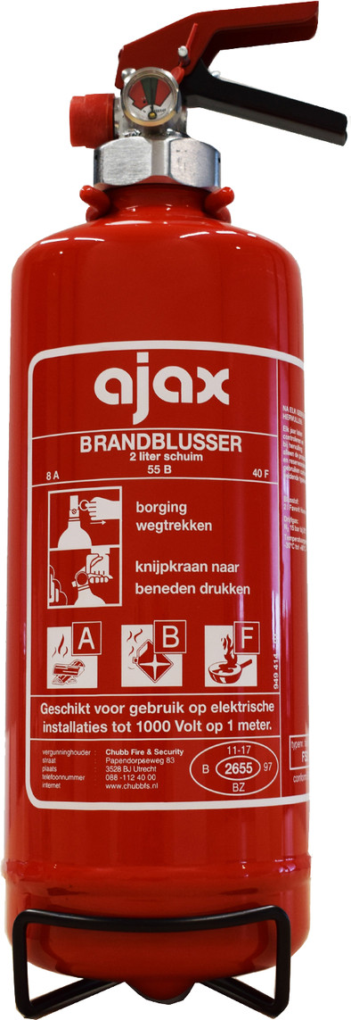 Ajax FS2 schuimbrandblusser 2 liter is nooit meer leverbaar