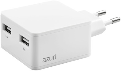 Azuri Oplader met 2 Usb Poorten 12W Wit is nooit meer leverbaar