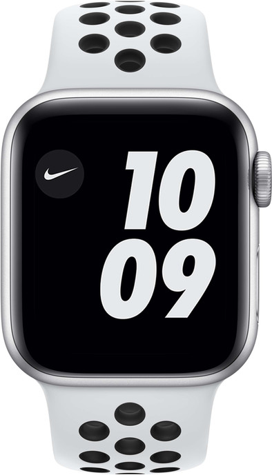 Le produit Apple Watch Nike Series 6 40 mm Aluminium Argent Bracelet Sport Blanc ne sera plus jamais disponible