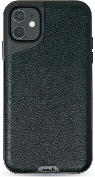 Mous Contour Apple iPhone 11 Back Cover Leer Zwart is nooit meer leverbaar