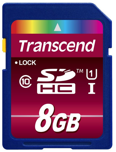 Transcend SDHC UHS-1 8 GB Class 10 is nooit meer leverbaar
