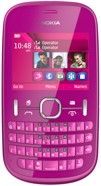 Nokia Asha 200 Pink AZERTY is nooit meer leverbaar