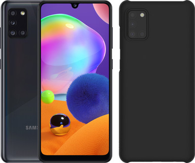 Samsung Galaxy A31 64GB Zwart + Samsung Galaxy A31 Premium Back Cover Zwart is nooit meer leverbaar