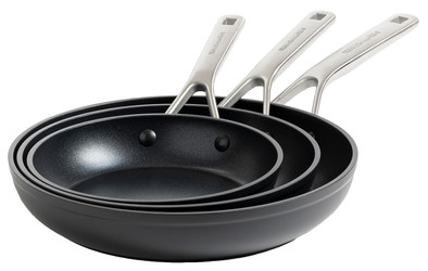 KitchenAid Forged Hardened Aluminium Koekenpannenset 20 + 24 + 28 cm is nooit meer leverbaar