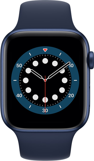 Apple Watch Series 6 4G 44mm Blauw Aluminium Blauwe Sportband is nooit meer leverbaar