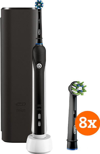 Oral-B PRO 2 2500 Zwart  + Cross Action opzetborstels (8 stuks) is nooit meer leverbaar