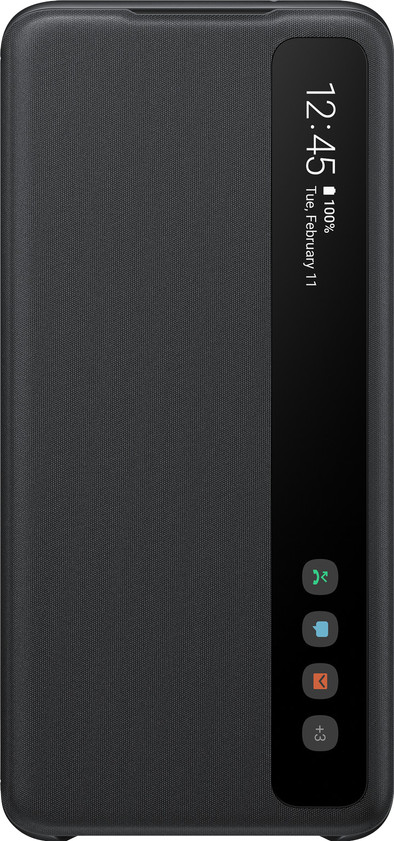 Samsung Galaxy S20 Clear View Cover Zwart is nooit meer leverbaar