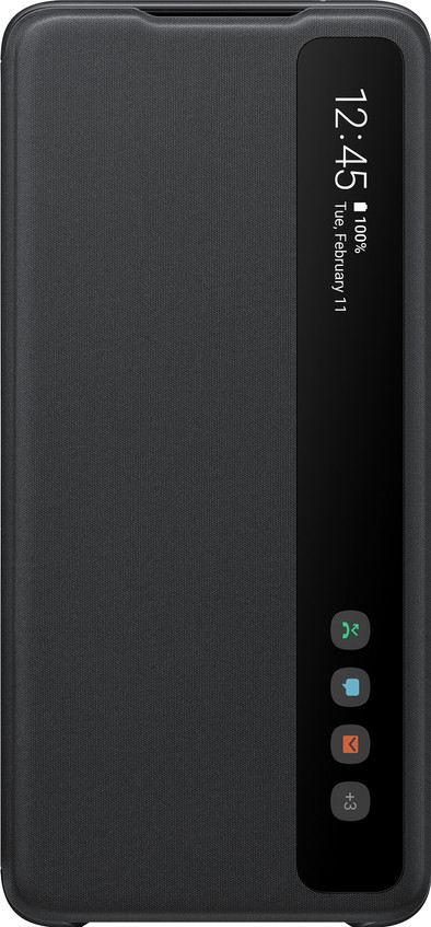 Samsung Galaxy S20 Ultra Clear View Cover Zwart is nooit meer leverbaar