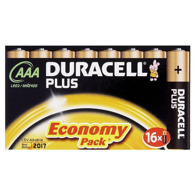 Duracell Plus 8+8 pack AAA is nooit meer leverbaar