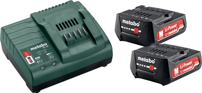 Metabo 12V 2,0 Ah accu (2x) + oplader is nooit meer leverbaar