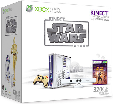 Xbox 360 320GB Star Wars Kinect Pack Special Edition is nooit meer leverbaar