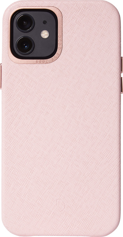 Decoded Apple iPhone 12 / 12 Pro Back Cover Leer Roze is nooit meer leverbaar