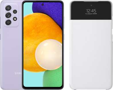 Samsung Galaxy A52 128GB Purple 5G + Samsung Smart S View Wallet Cover White is no longer available