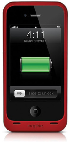 Mophie Juice Pack Air Battery Red iPhone 4 / 4S is nooit meer leverbaar