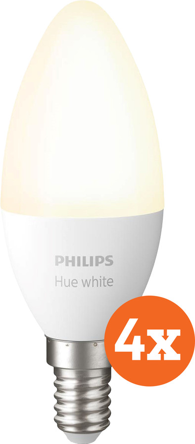 Philips Hue Kaarslamp White E14 4-Pack is nooit meer leverbaar