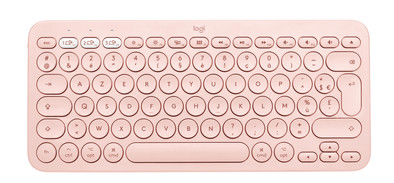 Logitech K380 voor Mac Bluetooth Multi-device Toetsenbord Roze Azerty is nooit meer leverbaar