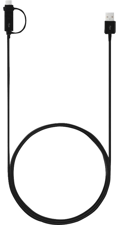 Samsung 2-in-1 Usb A naar Usb C/Micro Usb Kabel 1,5m Kunststof Zwart is nooit meer leverbaar