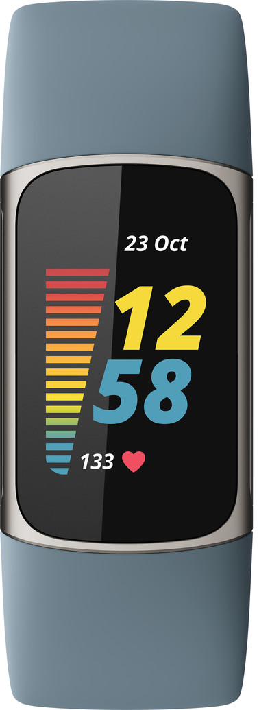 Fitbit Charge 5 Zilver/Blauw is nooit meer leverbaar