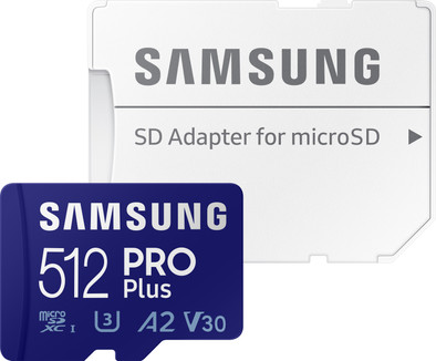 Le produit Samsung Pro Plus 512 Go microSDXC + Adaptateur SD ne sera plus jamais disponible