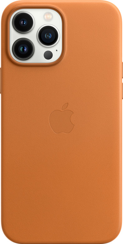 Apple iPhone 13 Pro Max Back Cover met MagSafe Leer Goudbruin is nooit meer leverbaar