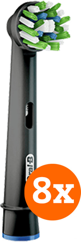 Oral-B CrossAction Opzetborstel Zwart 8 Stuks is nooit meer leverbaar