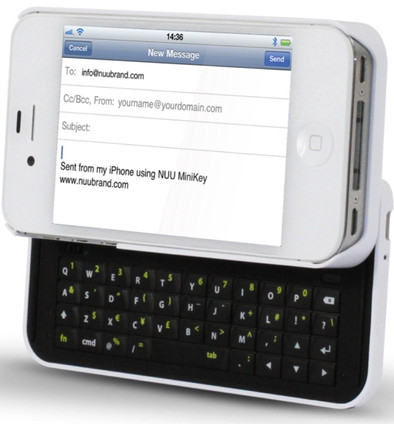 NUU MiniKey Keyboard QWERTY Apple iPhone 4 / 4S White is nooit meer leverbaar
