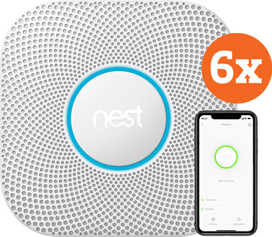 Google Nest Protect V2 Netstroom 6-pack is nooit meer leverbaar