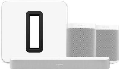 Le produit Sonos Beam 5.1  + One SL (2x) + Sub Blanc ne sera plus jamais disponible
