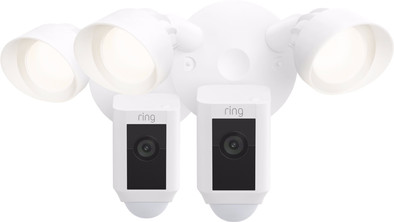 Ring Floodlight Cam Wired Plus Wit Duo-pack is nooit meer leverbaar