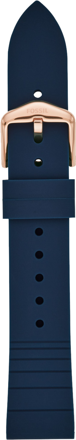 Fossil Siliconen Bandje Blauw 18 mm is nooit meer leverbaar