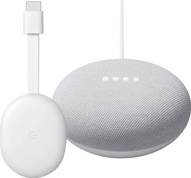 Google Chromecast 4K met Google TV + Google Nest Mini Wit is nooit meer leverbaar