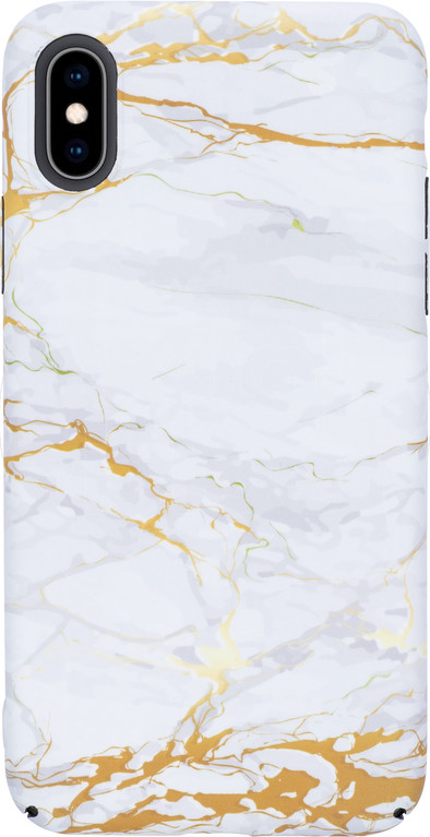 BlueBuilt Grey Marble Hard Case Apple iPhone Xs / X Back Cover is nooit meer leverbaar