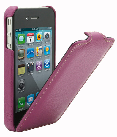 Melkco Leather Case Paars Apple iPhone 4 / 4S is nooit meer leverbaar