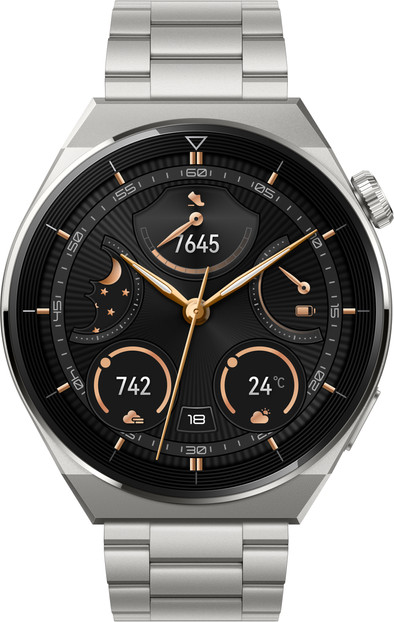 Huawei Watch GT 3 Pro Titanium Elite Zilver 46 mm is nooit meer leverbaar