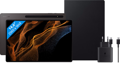 Samsung Galaxy Tab S8 Ultra 14.6 inch 256GB Wifi Grijs + Bescherm- en oplaadpakket is nooit meer leverbaar