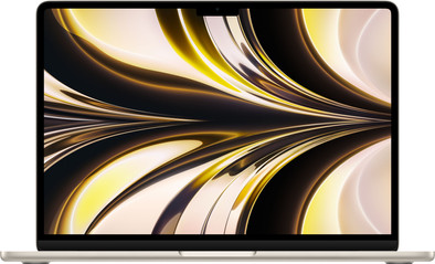 Apple MacBook Air (2022) Apple M2 (8 core CPU/8 core GPU) 16GB/256GB Sterrenlicht AZERTY is nooit meer leverbaar